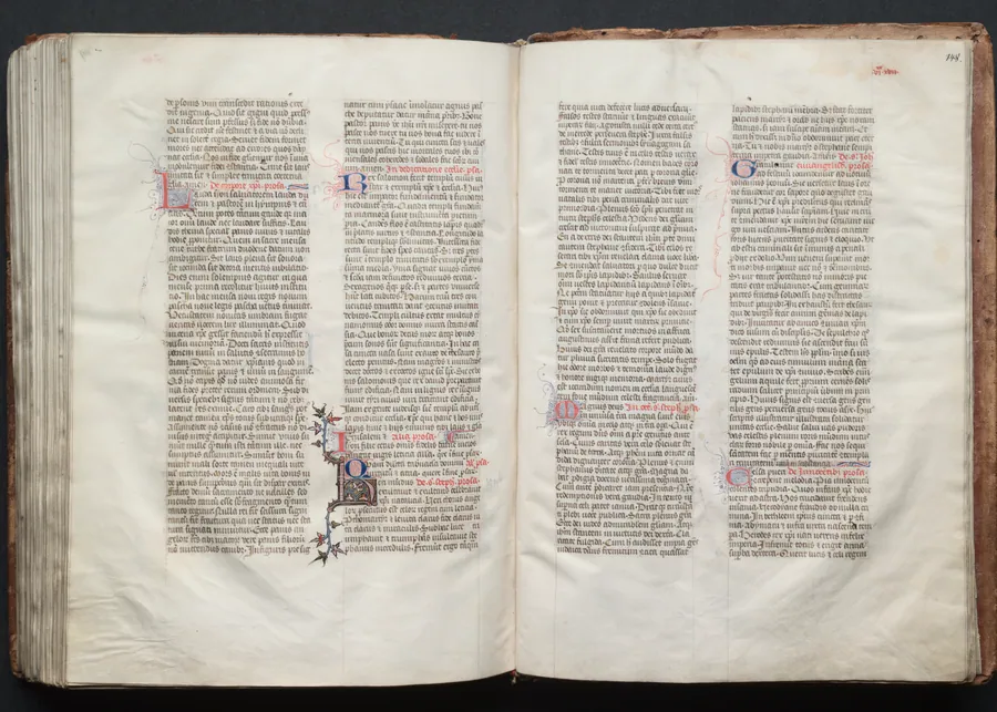 The Gotha Missal:  Fol. 147v, Text by Master of the Boqueteaux