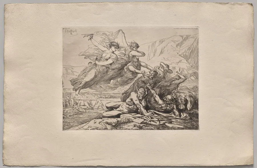 Justice, Vengence, and Truth by Nicolas-François Chifflart