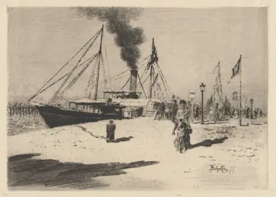Embarcadere à Trouville (Wharf at Trouville)