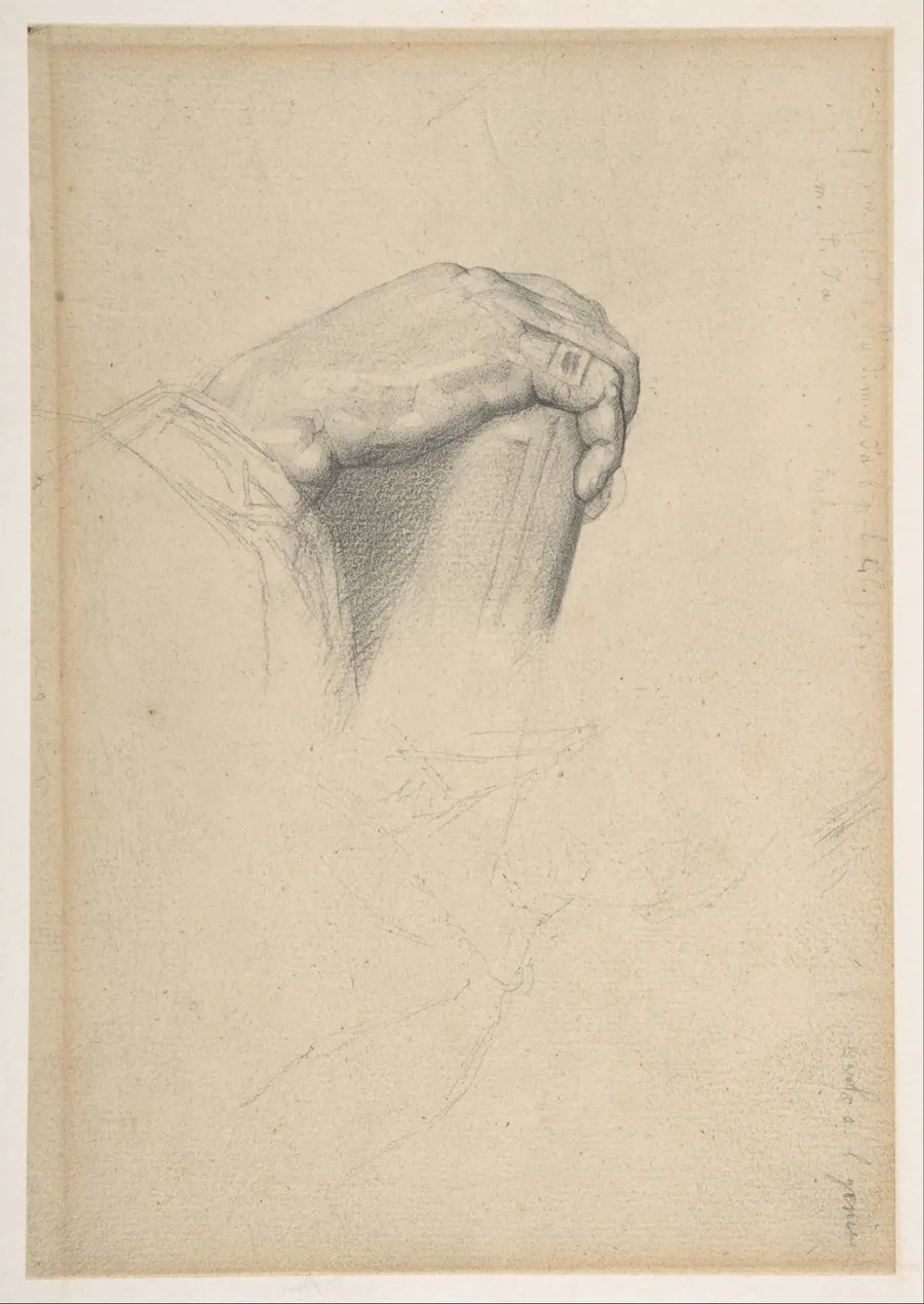 The Hand of Poussin, after Ingres by Georges Seurat