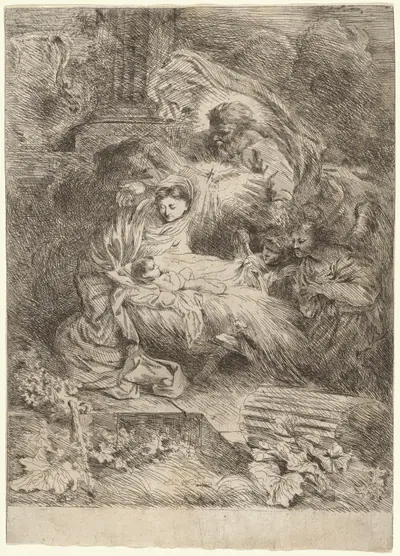 The Nativity with God the Father and the Holy Spirit