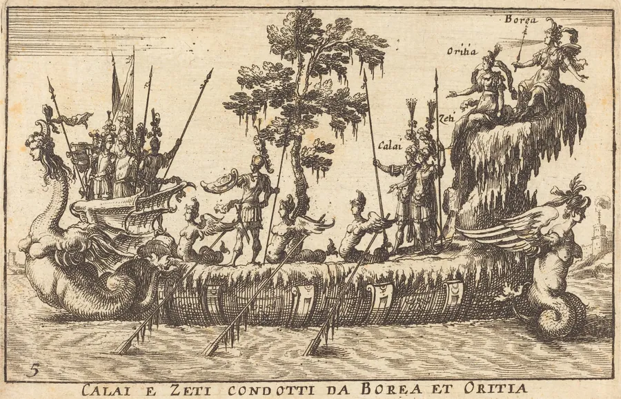 Calai e Zeti condotti da Borea et Oritia by Balthasar Moncornet
