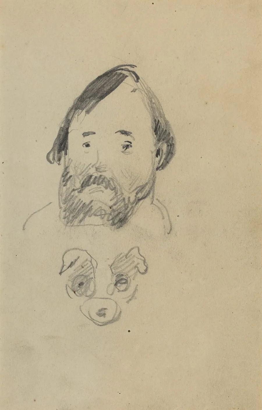 Head of a Bearded Man with a Head of a Dog [recto] by Paul Gauguin