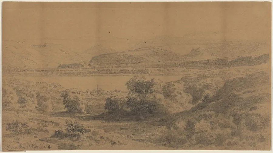 Panorama on a Mountain Lake by Stanislaus Graf von Kalckreuth