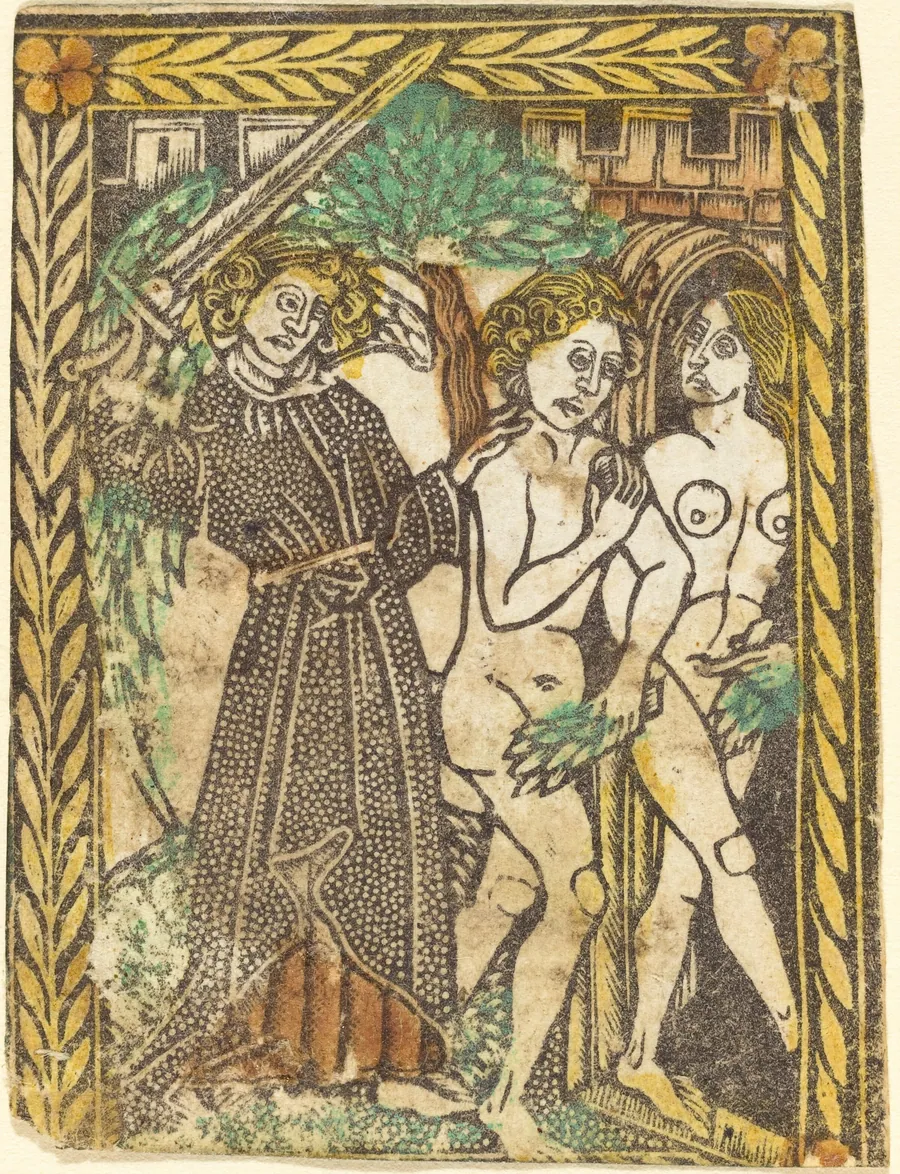 The Expulsion from the Garden of Eden by German 15th Century