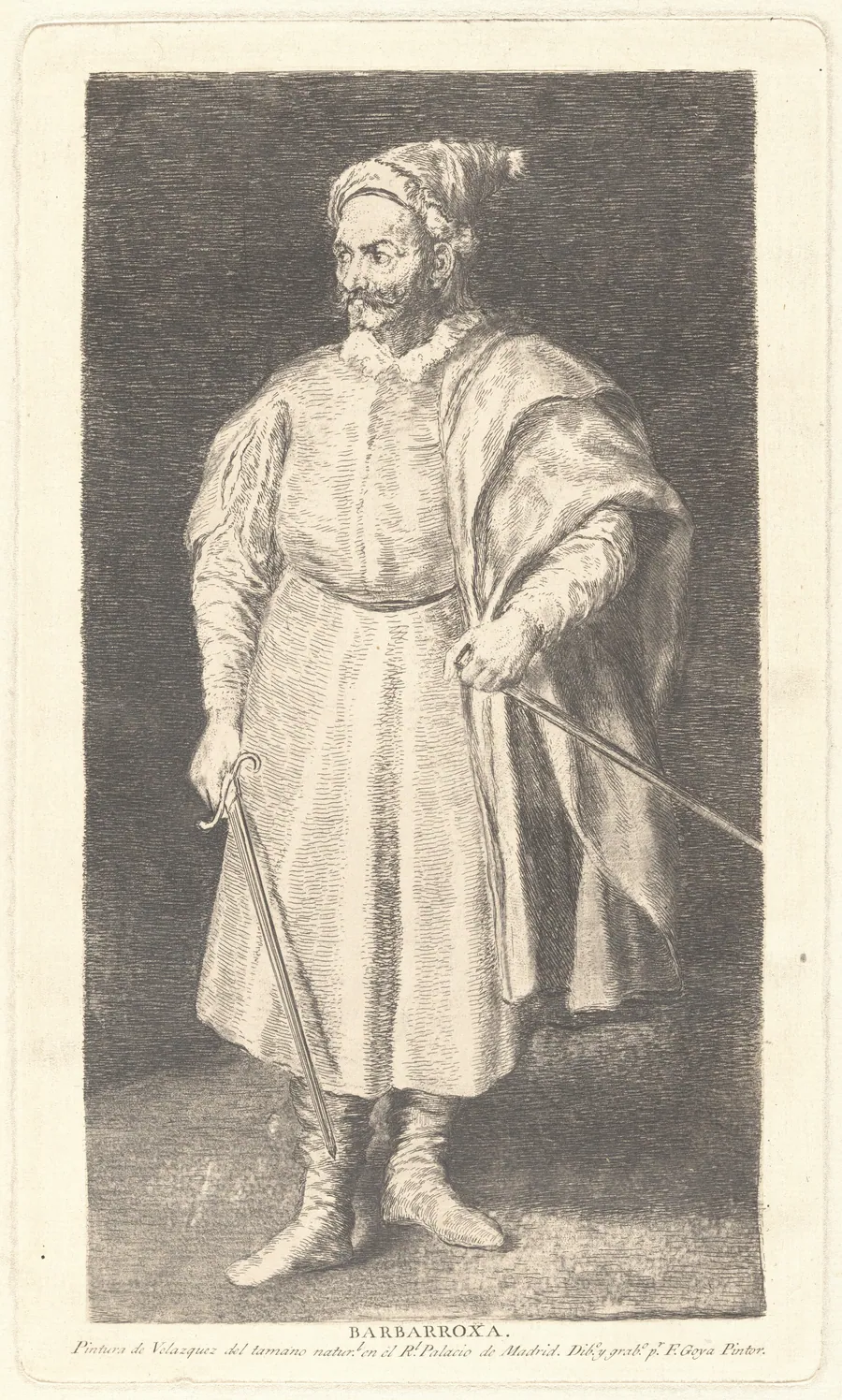 The Jester Barbarroja by Francisco Goya