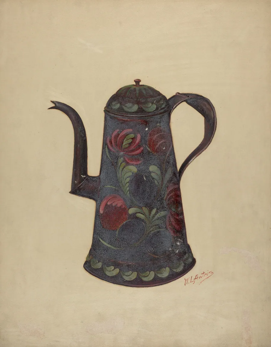 Toleware Coffee Pot by William L. Antrim