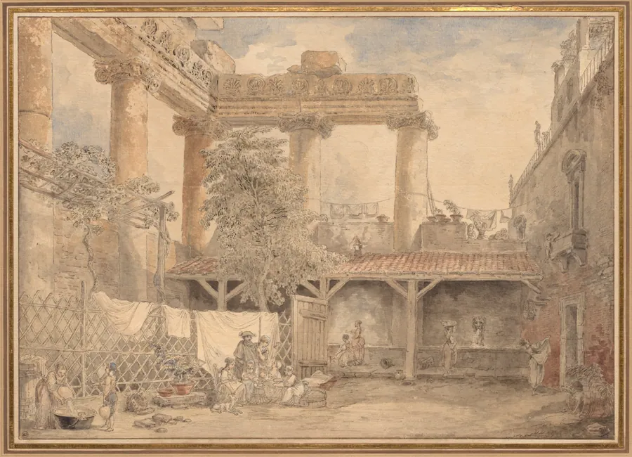 Roman Ruins, Villa Pamfili by Hubert Robert