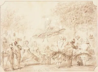 "Taking the Air" in Hyde Park [verso]