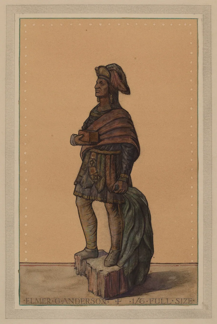Wooden Indian by Elmer G. Anderson