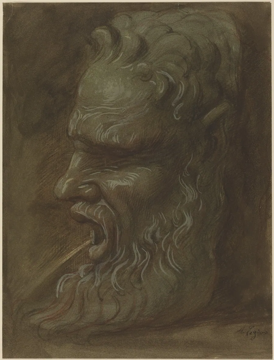 Study of a Mask by Alphonse Legros