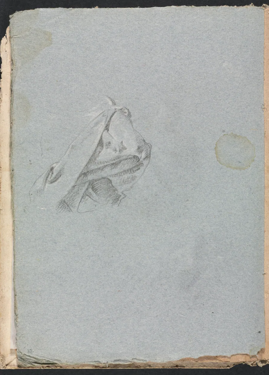 Verona Sketchbook: Drapery study (page 10) by Francesco Lorenzi