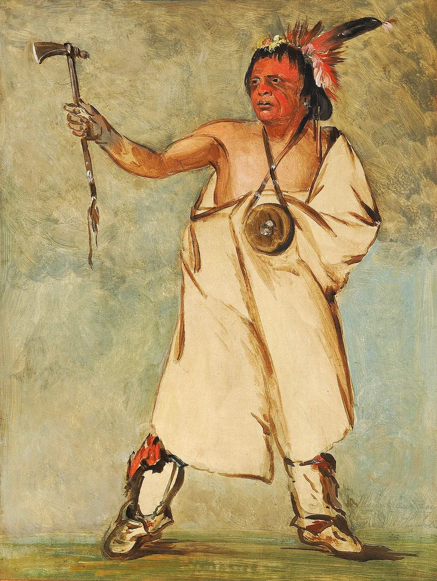 Naw-naw-páy-ee, The Soldier by George Catlin, born Wilkes-Barre, PA 1796-died Jersey City, NJ 1872