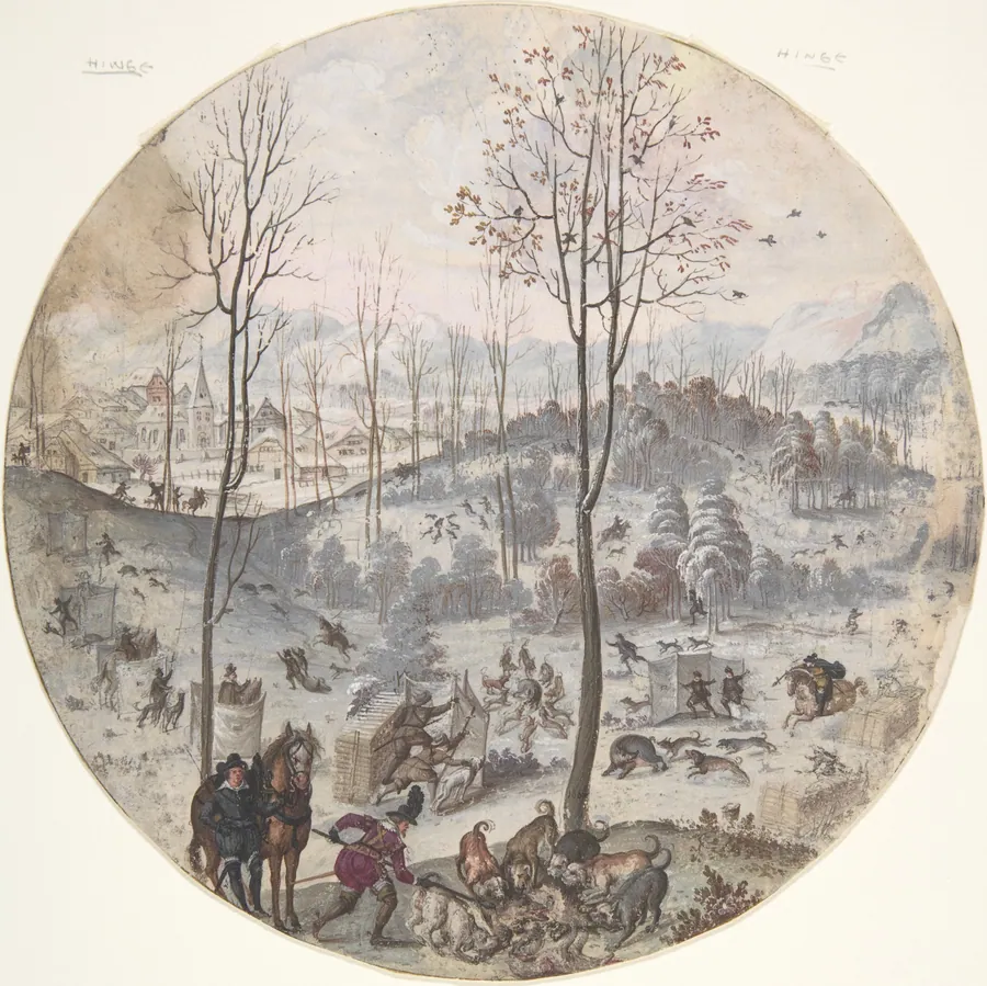 A Boar Hunt by Anonymous, Flemish, 17th century