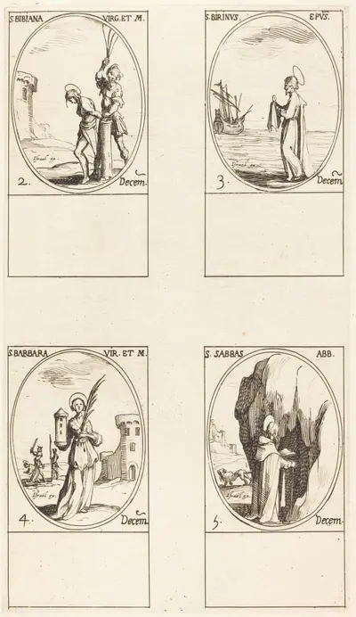 St. Bibiana; St. Birinus; St. Barbara; St. Sabbas