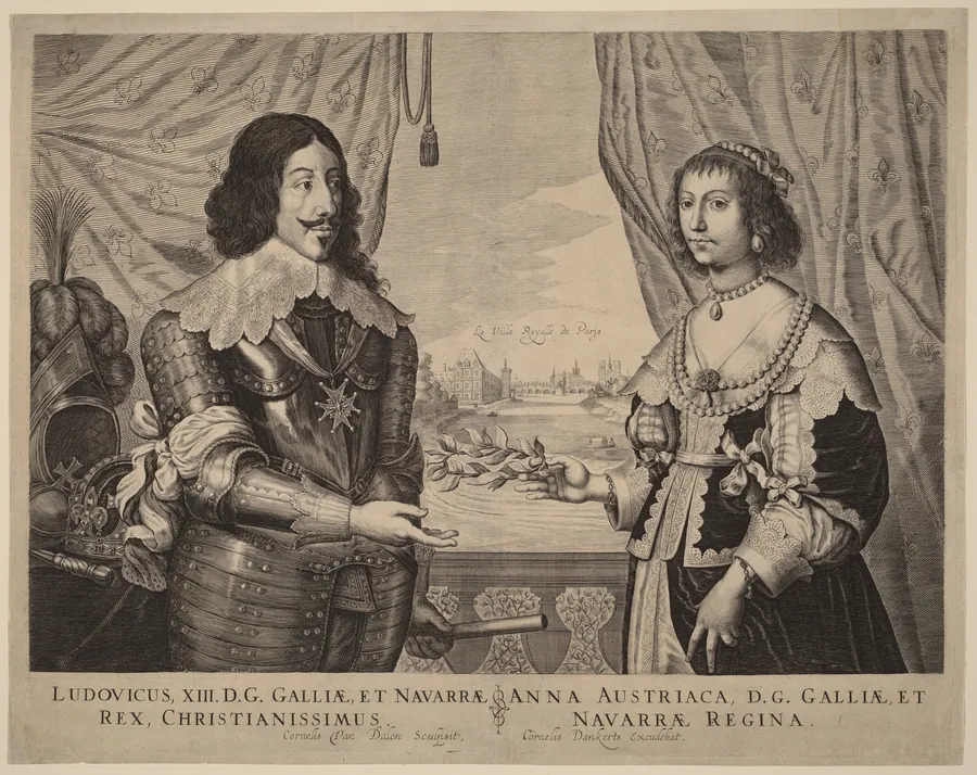 King Louis XIII of France and Anne of Austria by Cornelis van Dalen I