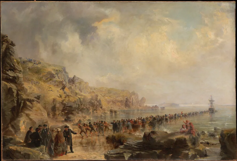 Landing the Shore End of the Atlantic Cable by Robert Charles Dudley