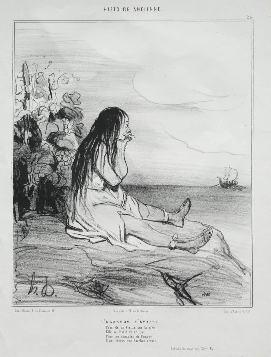 The Abandonment of Ariadne by Honoré Daumier