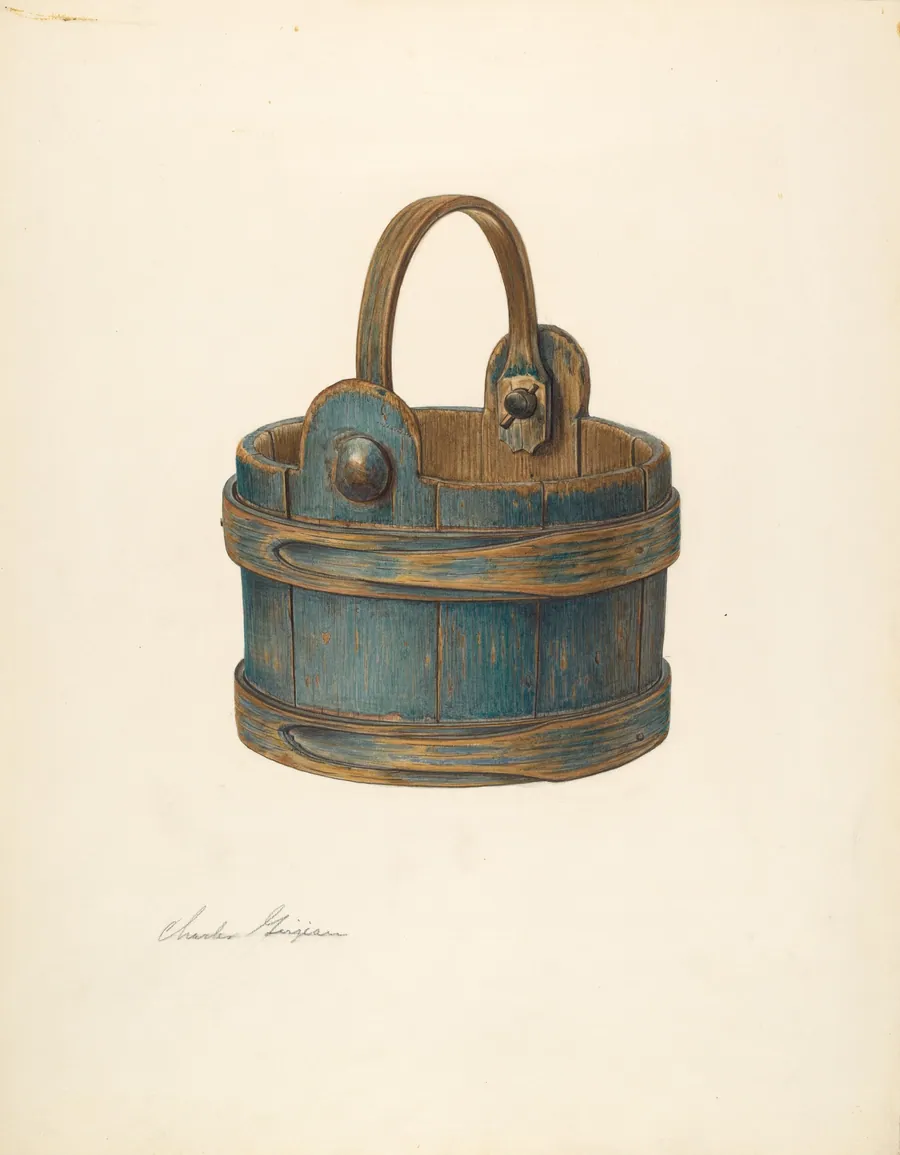 Wooden Bucket by Charles Garjian