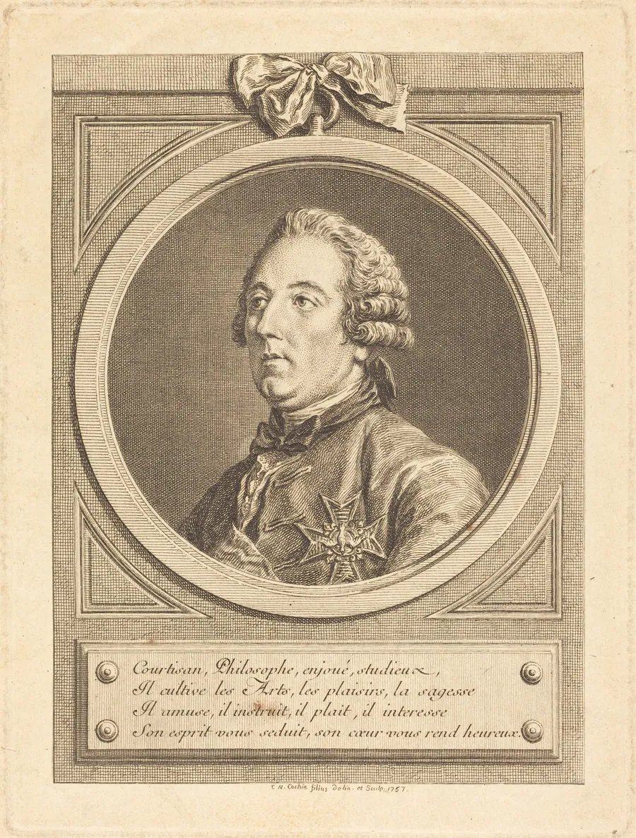 Louis Cesar de La Baume-le-Blanc by Charles-Nicolas Cochin II