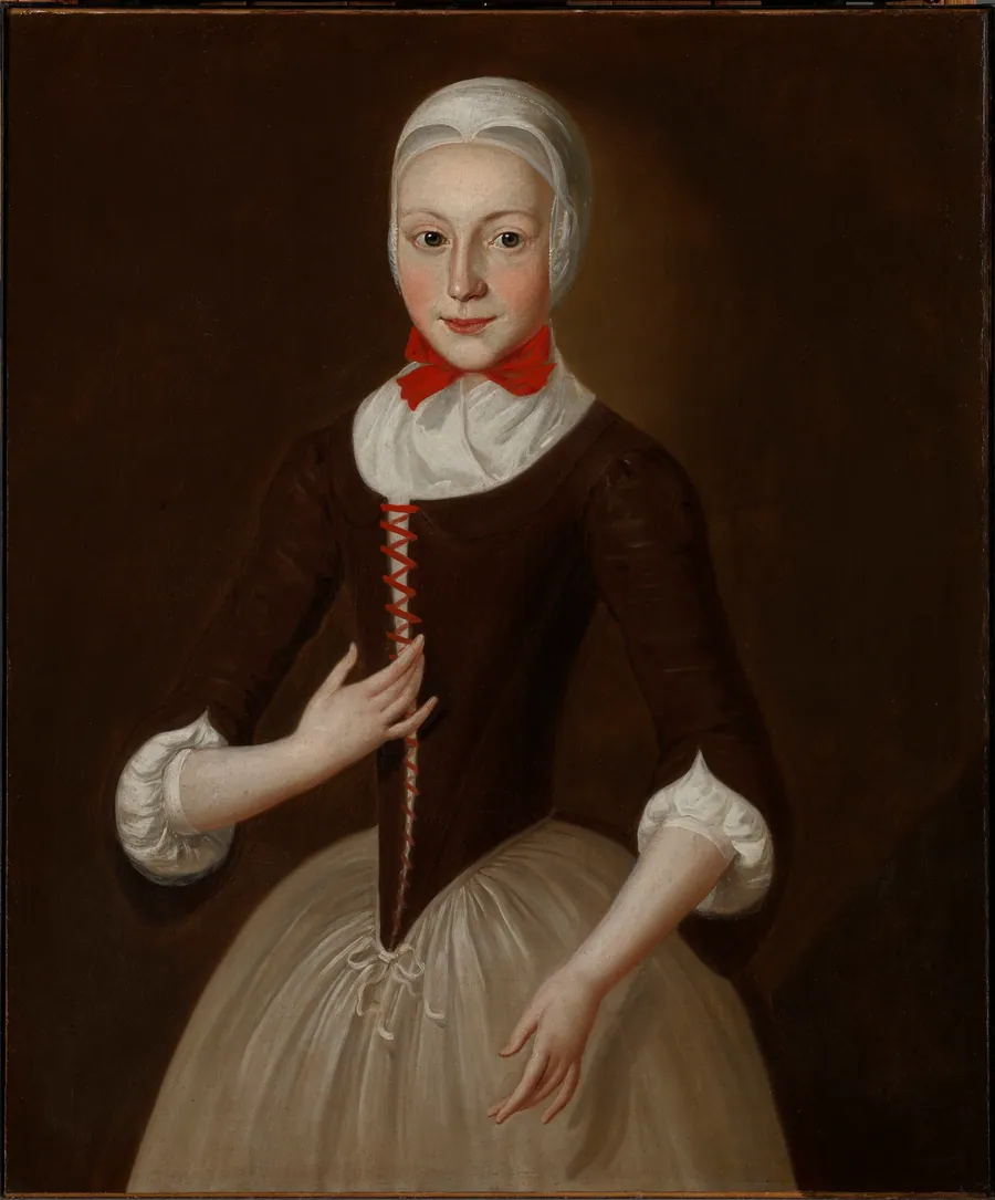 Young Moravian Girl by John Valentine Haidt, born Danzig, Germany 1700-died Bethlehem, PA 1780