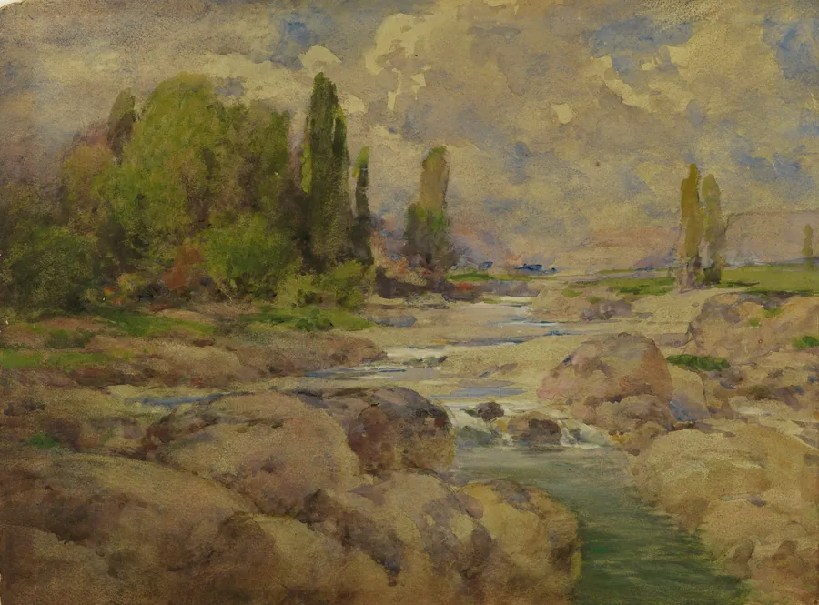 The Normal Rock Creek by William Henry Holmes, born Cadiz, OH 1846-died Royal Oak, MI 1933