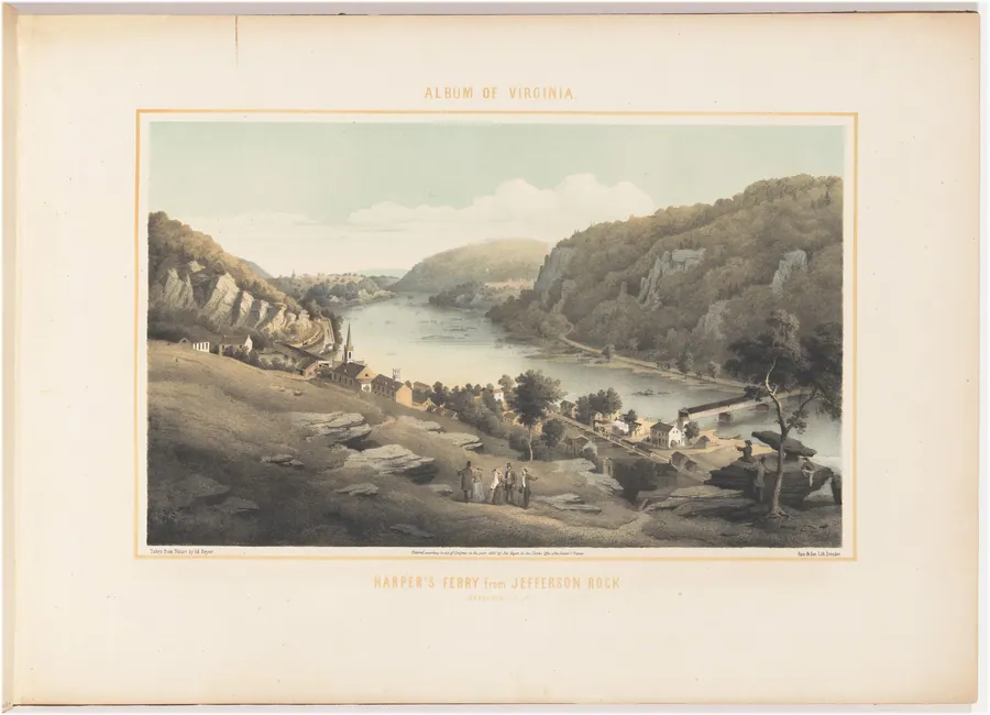 Harpers Ferry from Jefferson Rock by Edward Beyer