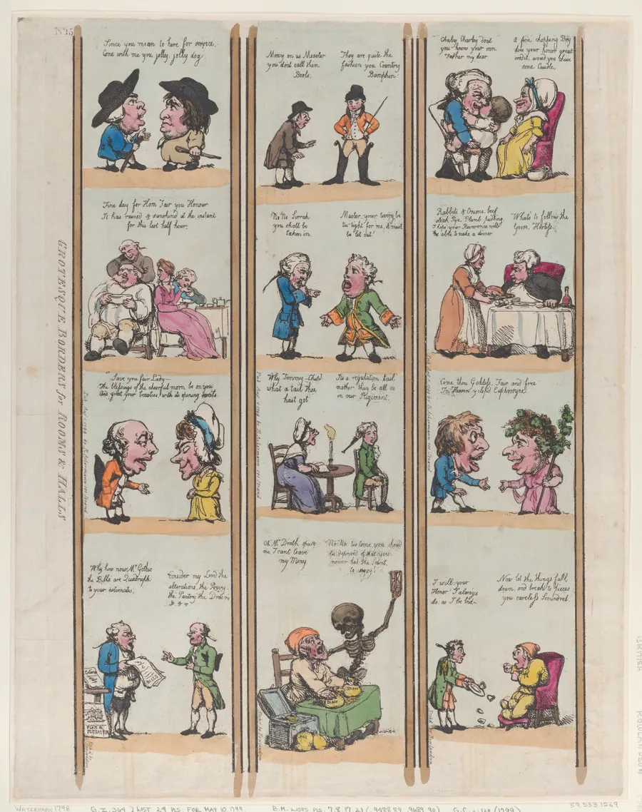 Grotesque Borders for Rooms & Halls, Plate 15 by George Murgatroyd Woodward