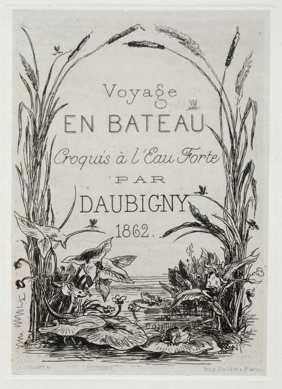 Title Frontispiece for the Album: The Boat Trip by Charles François Daubigny