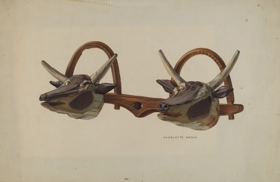 Hat Rack (Shaped Like Ox Yoke) by Charlotte Angus