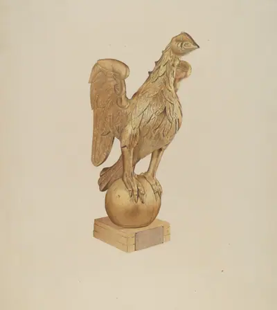 Golden Eagle Gatepost