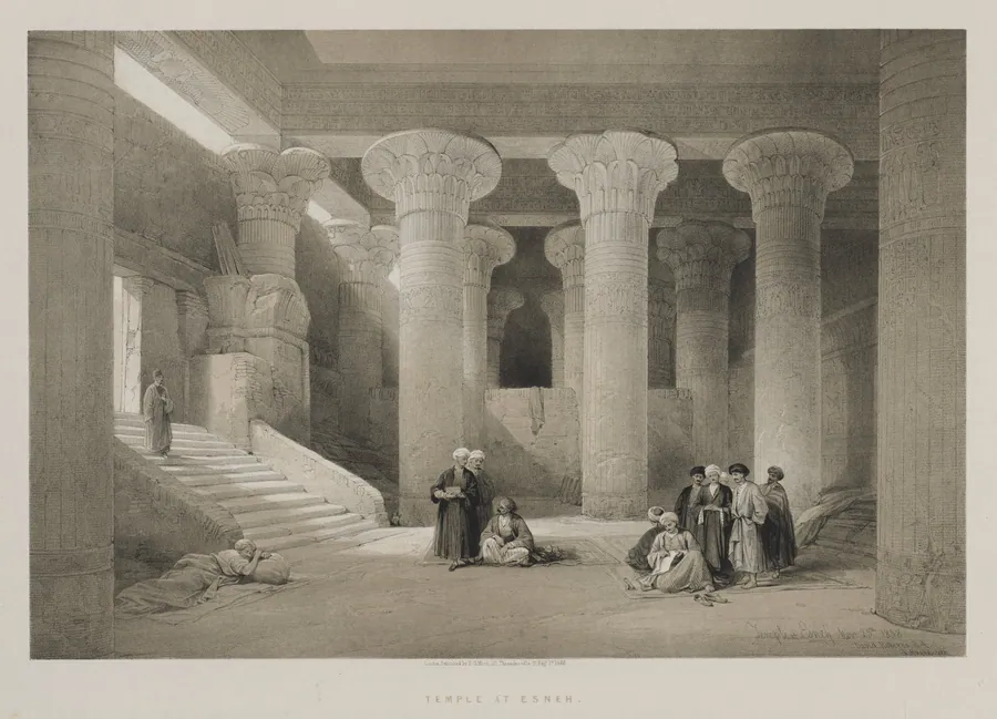 Egypt and Nubia, Volume I: Temple at Esneh by Louis Haghe
