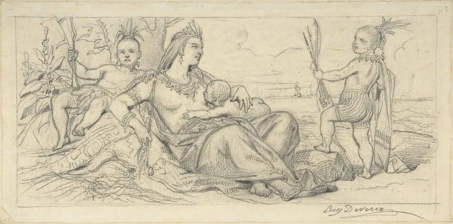 Allegory of America by Eugène Devéria