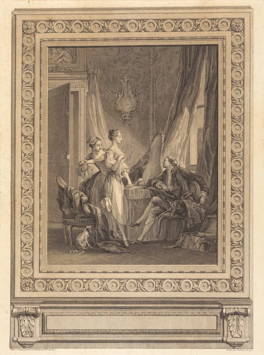 La toilette by Charles-Nicolas Cochin II