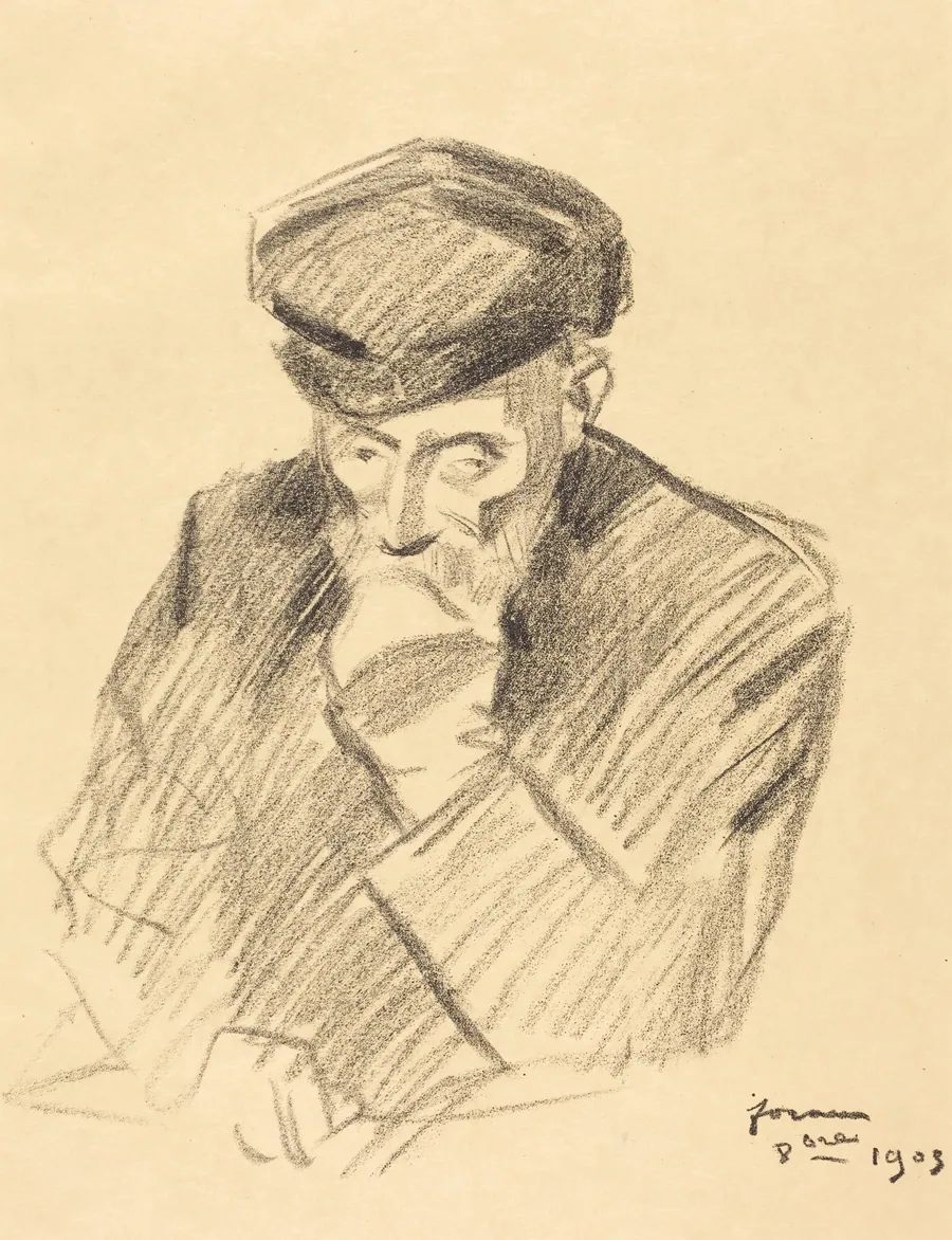 Portrait de Renoir (4e planche) (Portrait of Renoir) (fourth plate) by Jean-Louis Forain