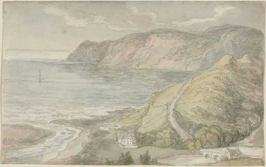 View from the Inn at Lynton by Thomas Rowlandson
