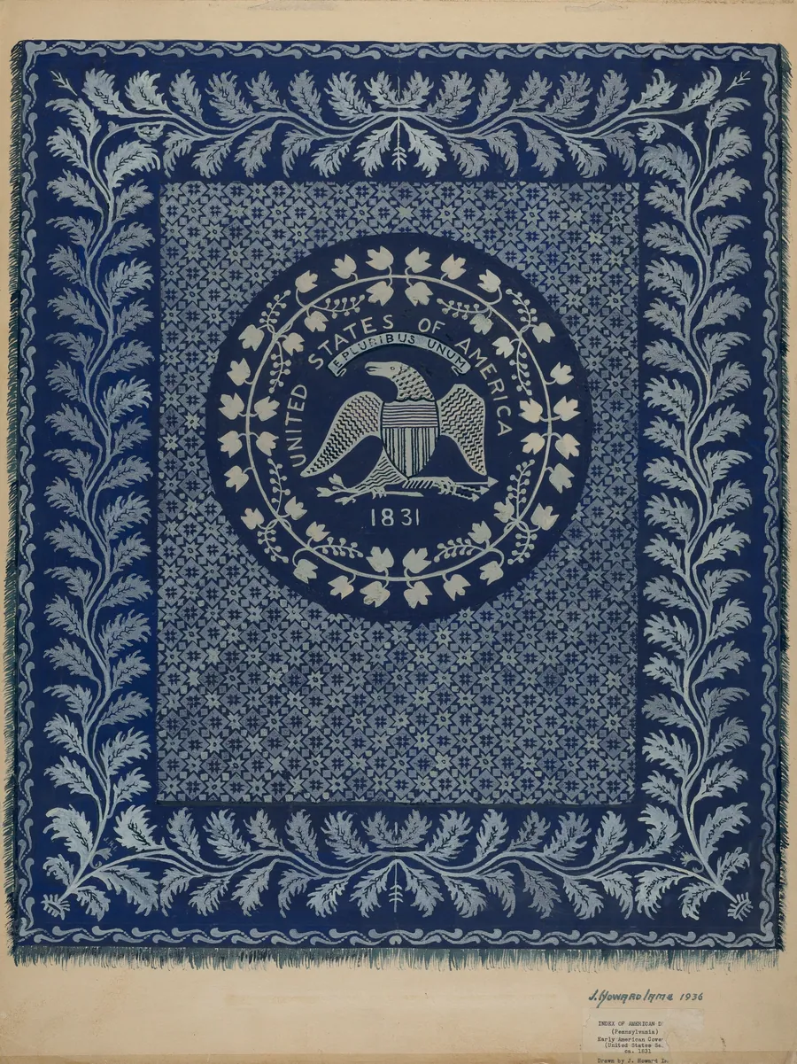 Coverlet (U.S. Seal) by J. Howard Iams