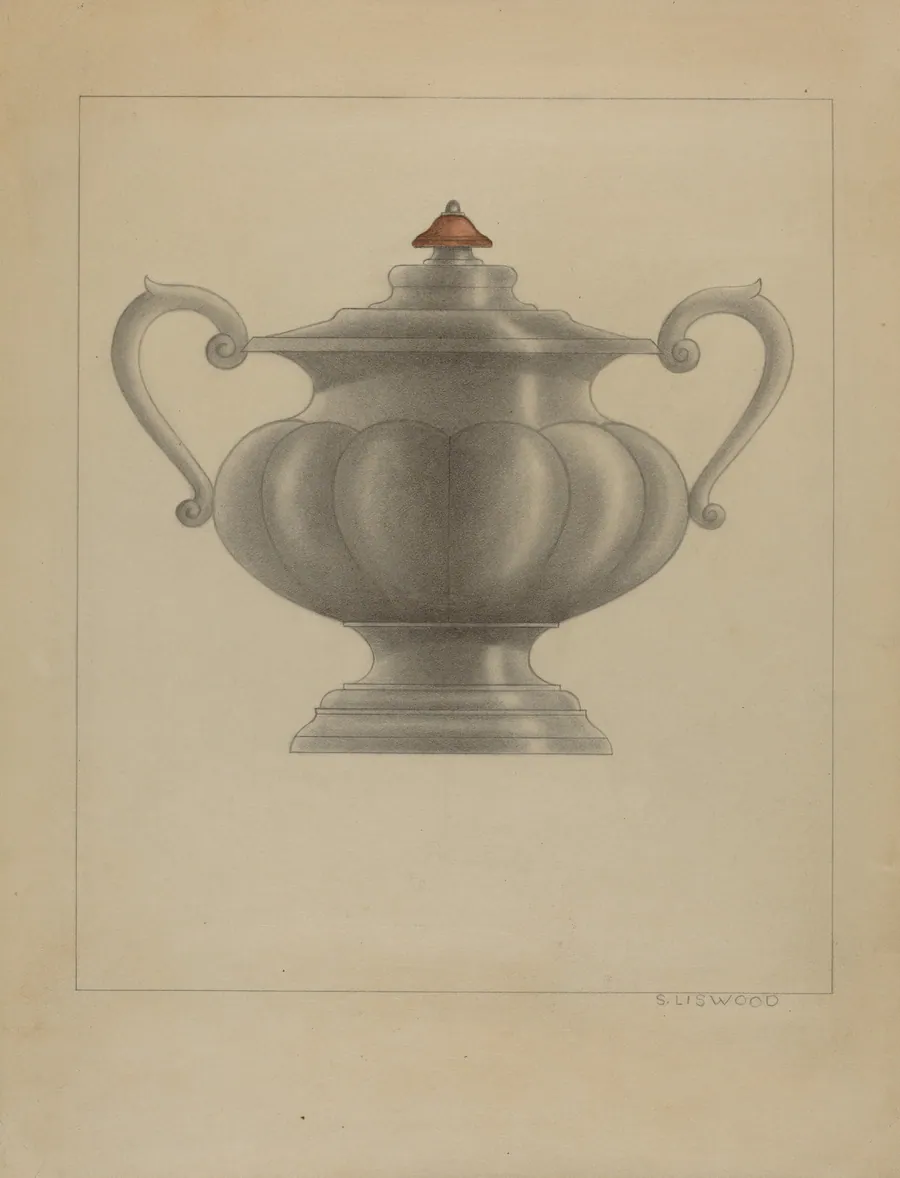 Pewter Sugar Bowl by Sidney Liswood