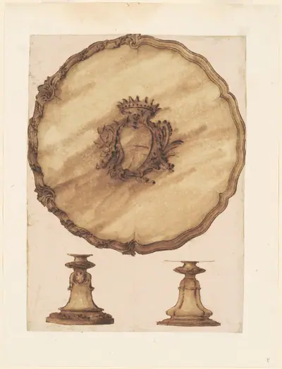 A Salver and an Openwork Base