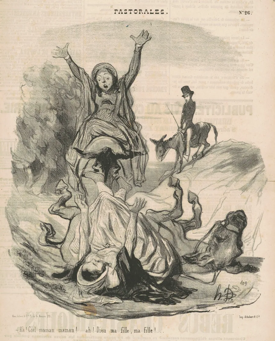 Ah! Ciel maman maman ... Ah! Dieu ma fille ... by Honoré Daumier