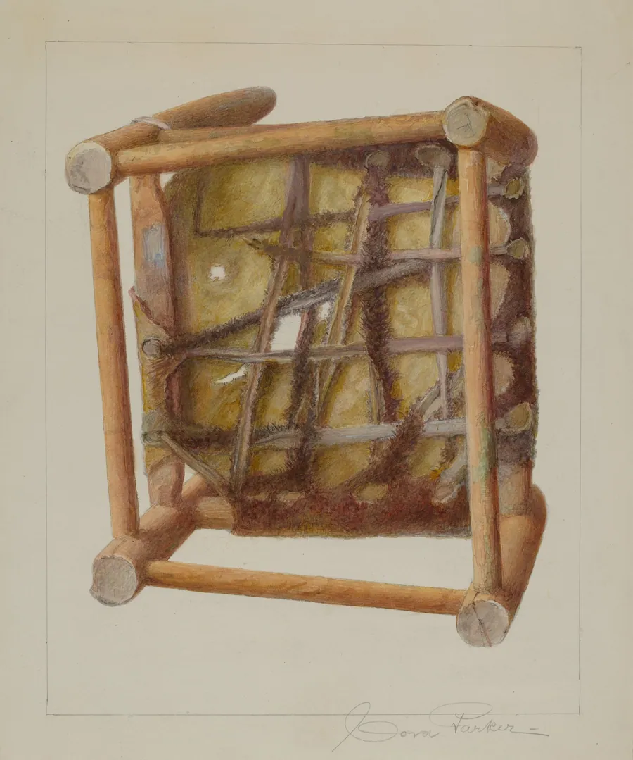 Child's Chair (View of Seat Bottom) by Cora Parker