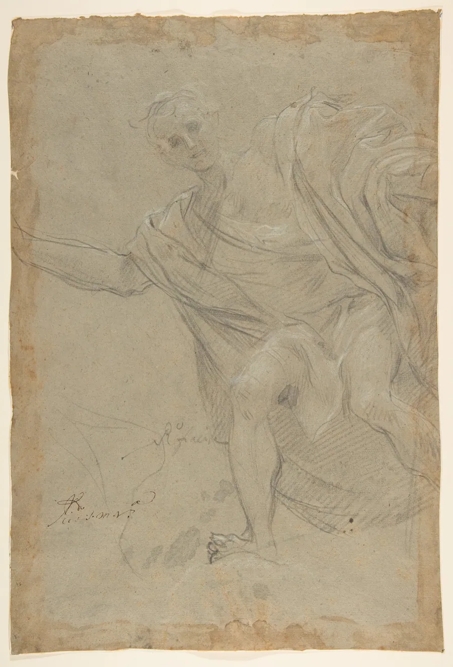 Standing Draped Male Figure by Baldassarre Franceschini (il Volterrano)