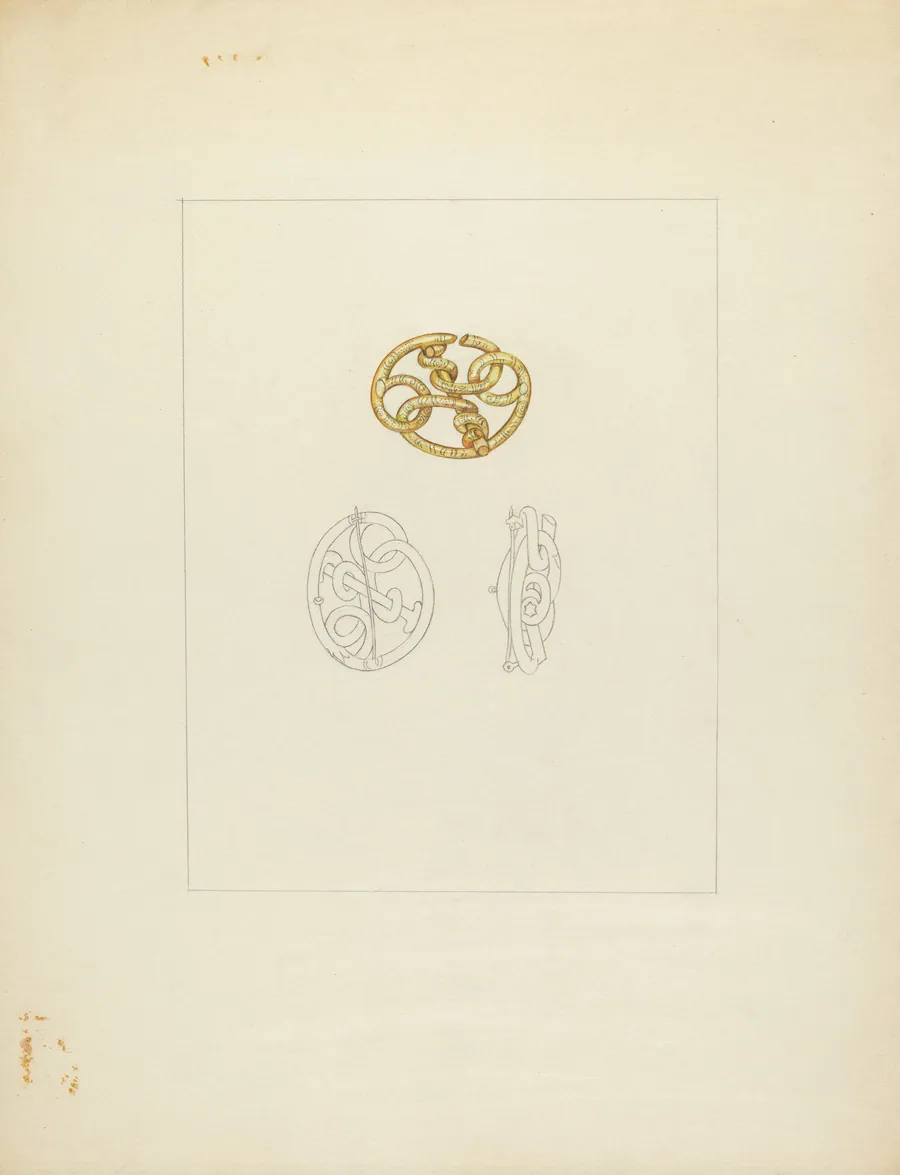 Gold Brooch by Isidore Steinberg
