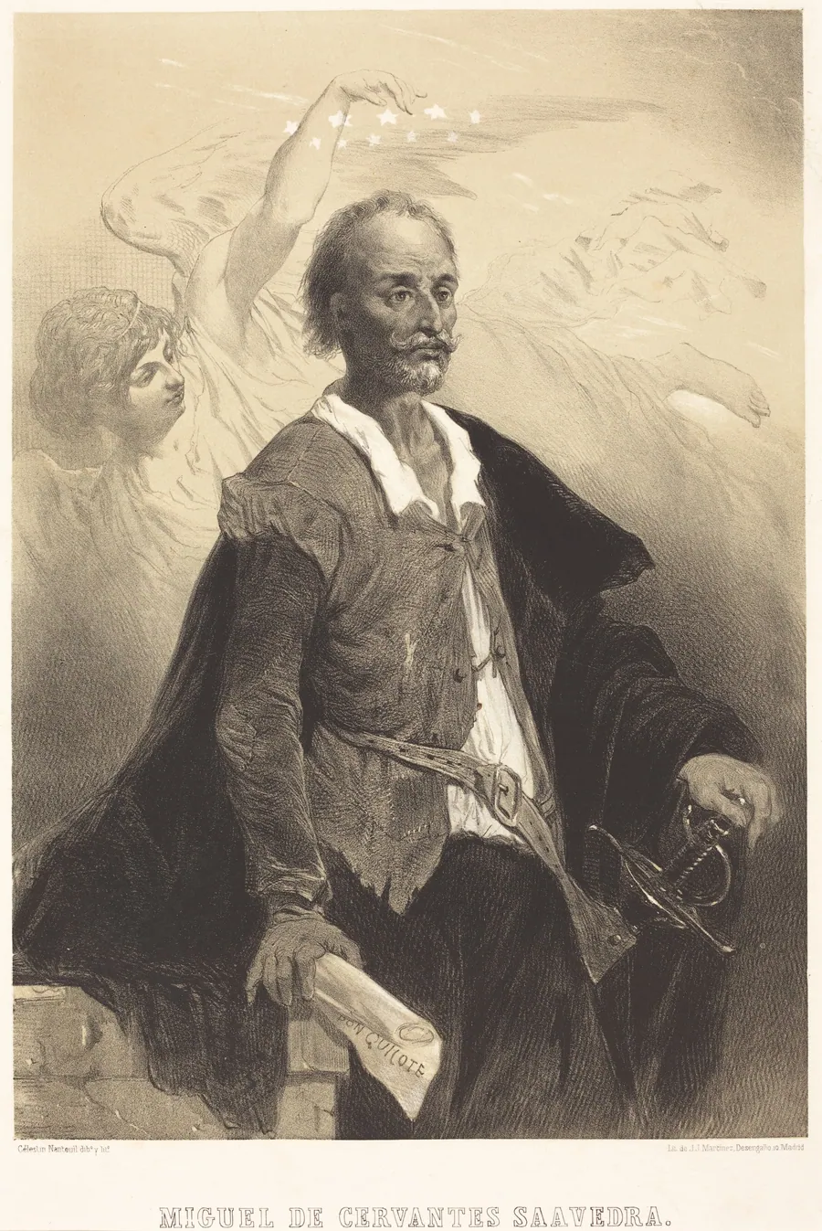 Miguel de Cervantes Saavedra by Célestin Nanteuil