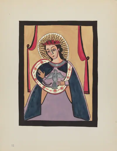 Plate 11: Annunciation: From Portfolio "Spanish Colonial Designs of New Mexico"