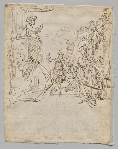 Lingerie Boutique and Conversation (verso)