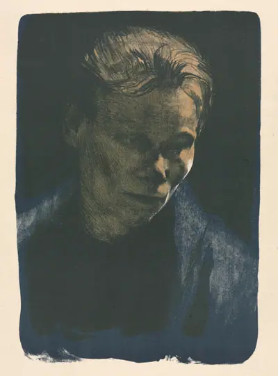 Working Woman with Blue Shawl