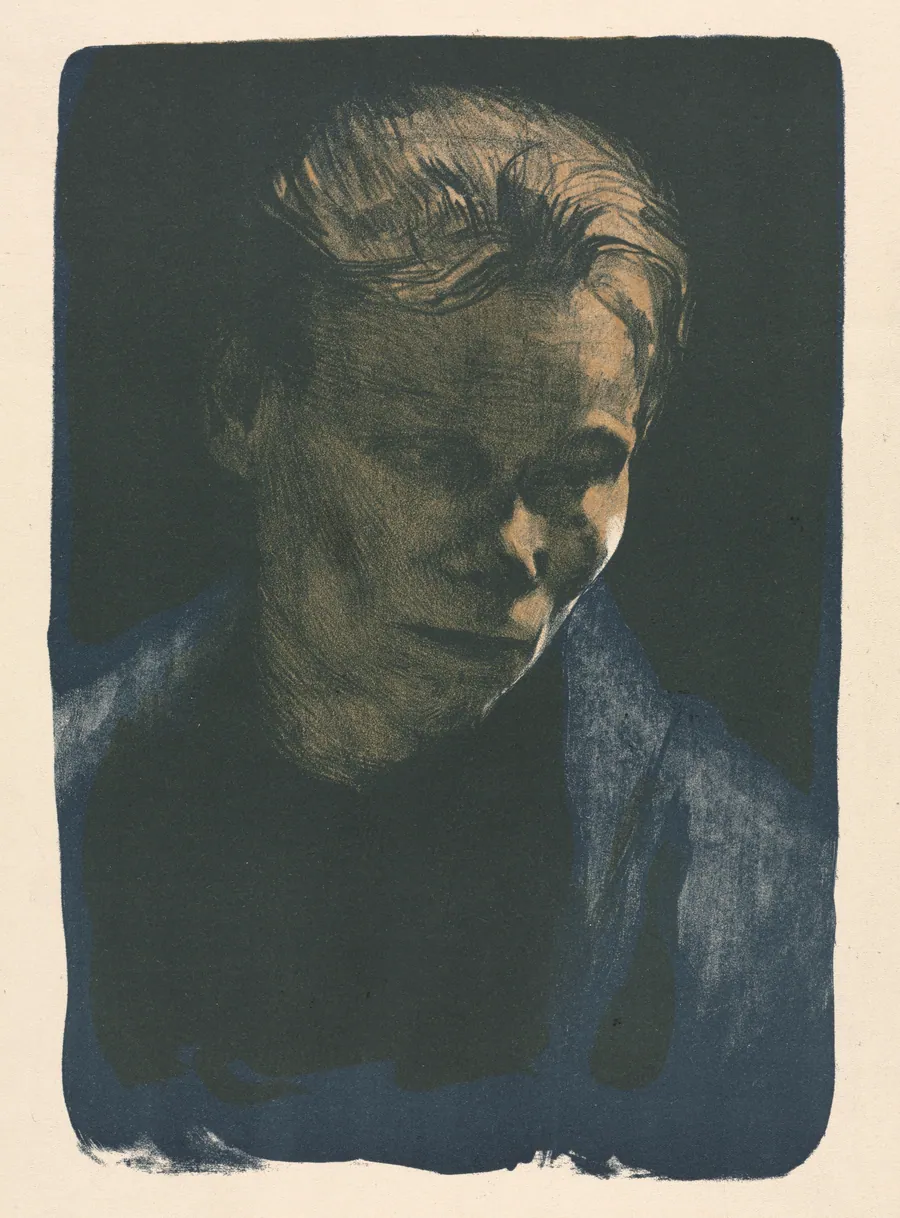 Working Woman with Blue Shawl by Käthe Kollwitz