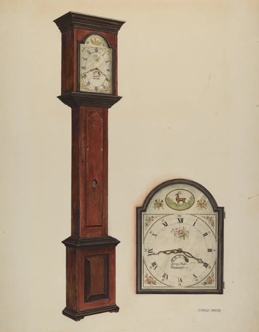 Grandfather Clock by Stanley Mazur