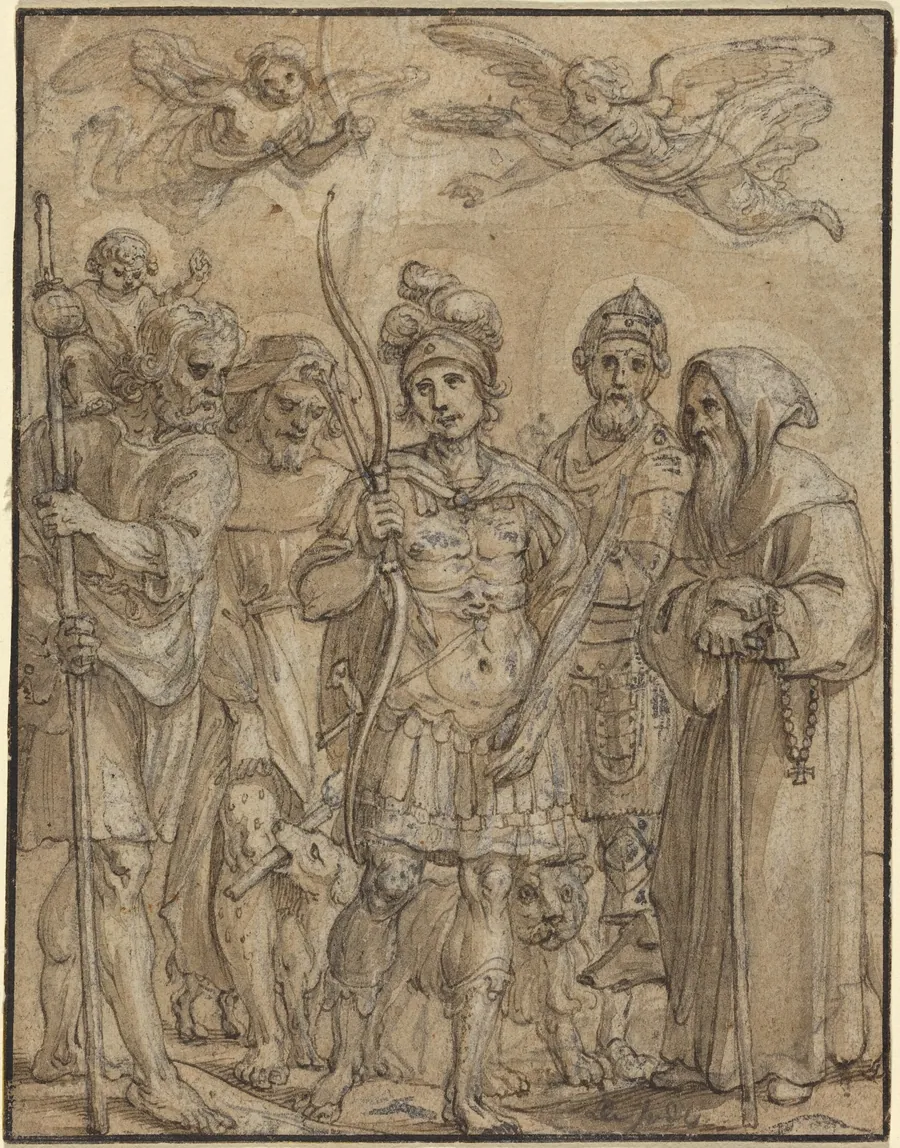 Five Saints by Pieter de Jode I